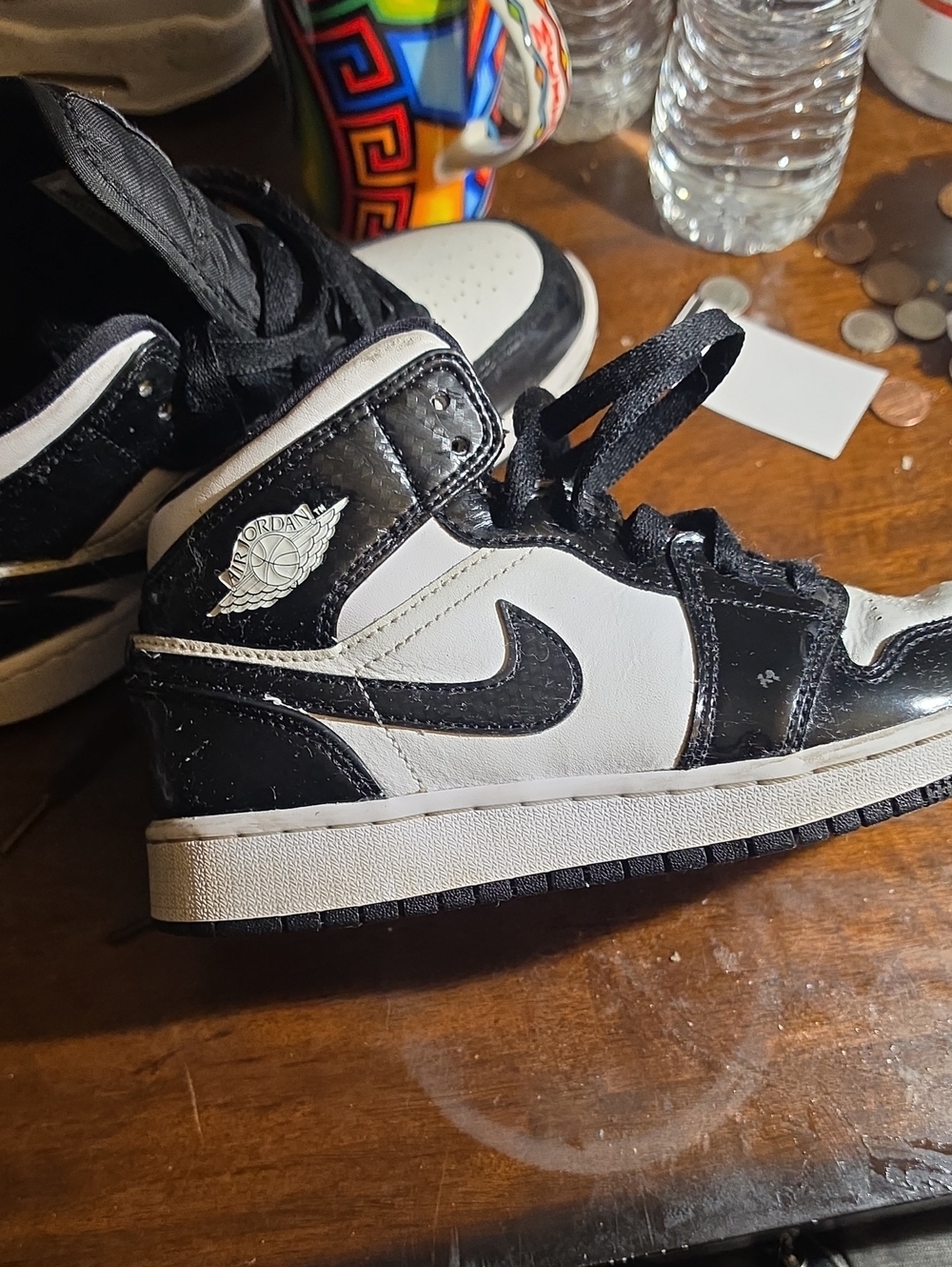 Nike Kids Black and White High-Top Sneakers